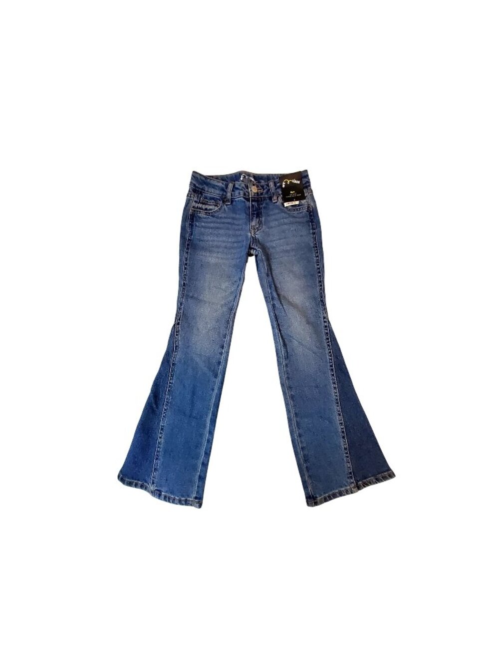 Art Class Girls Flare Jeans Low Rise Fitted Hip & Thigh Size 7 Medium Wash